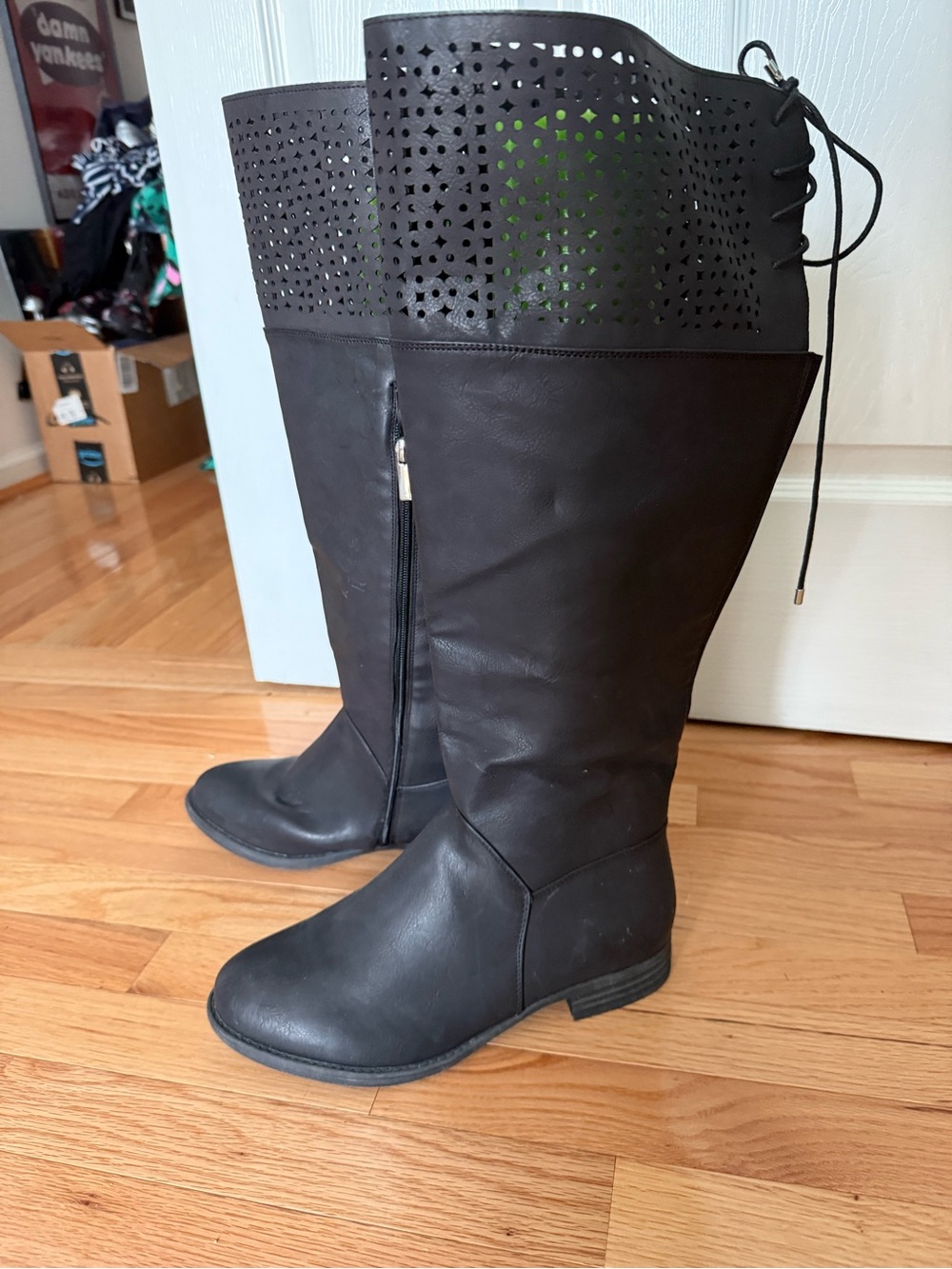Torrid Black Laser-Cut Riding Boots